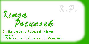 kinga potucsek business card